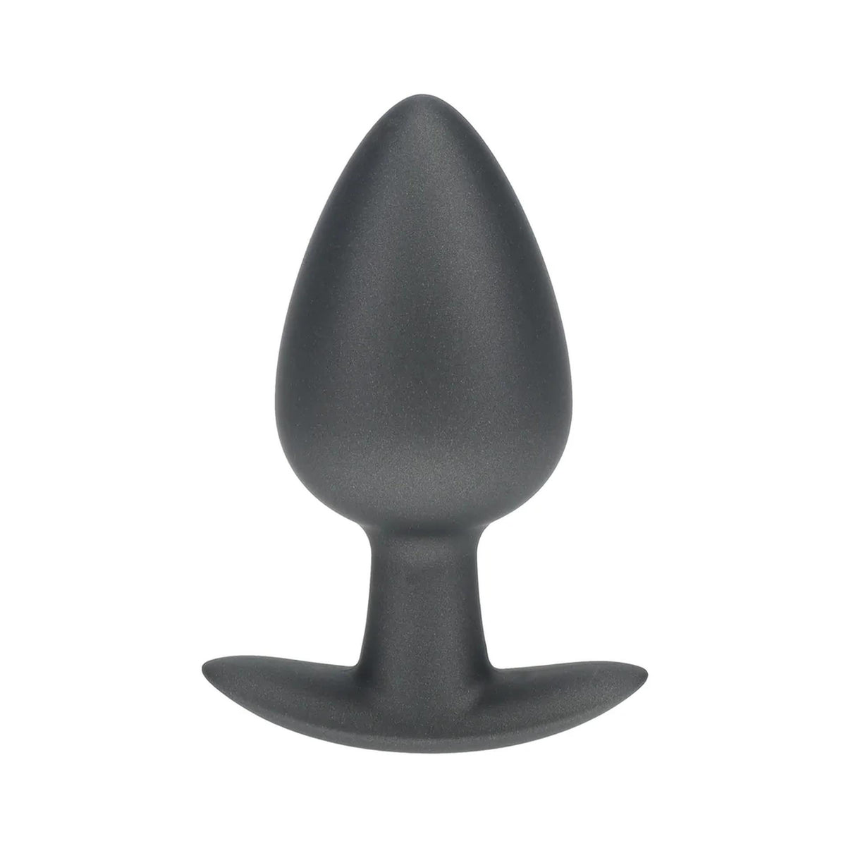 1-Smooth Silicone Anal Plug - Large - 3.5" / 8,9 cm - Gunmetal-1
