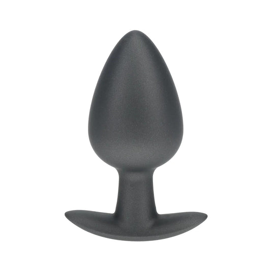 1-Smooth Silicone Anal Plug - Large - 3.5" / 8,9 cm - Gunmetal-1