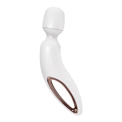 2-Masażer wibracyjny Satisfyer Wanderland biało różowozłoty XXL 30 cm USB-2