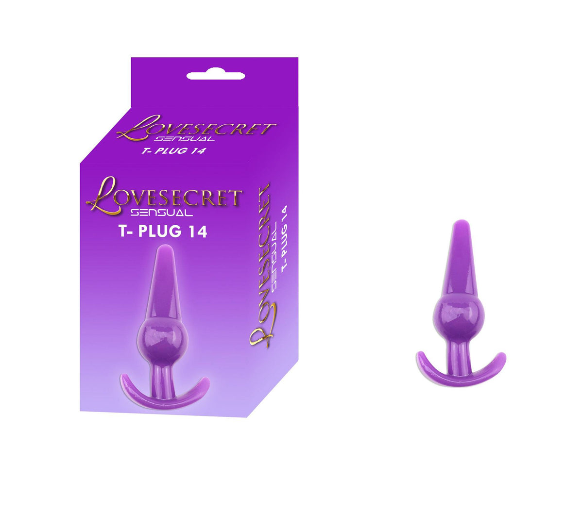 1-Korek analny elastyczny TPE Lovesecret Sensual fioletowy 12,6 cm-1