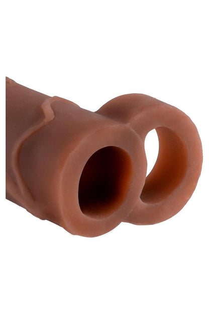 1-FANTASY X-TENSIONS PERFECT 2 INCH EXTENSION WITH BALL STRAP BROWN-1