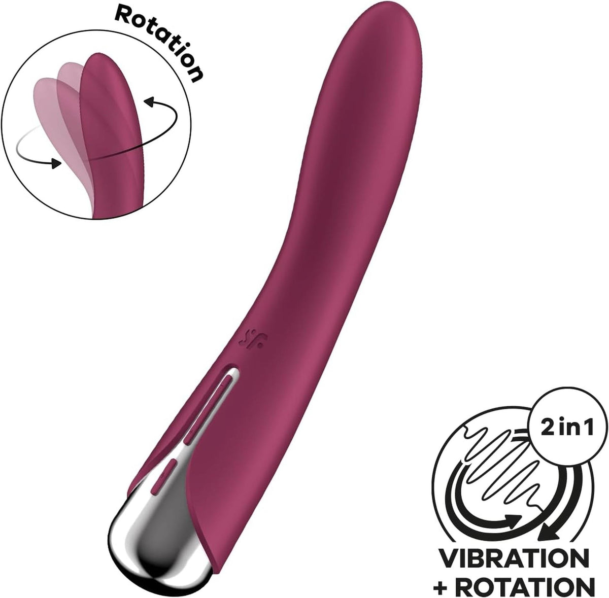 1-Wibrator obrotowy Satisfyer Spinning Vibe 1 czerwony USB-1