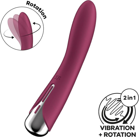 1-Wibrator obrotowy Satisfyer Spinning Vibe 1 czerwony USB-1