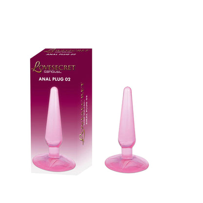 3-Korek analny Lovesecret z przyssawką różowy 11 cm-3