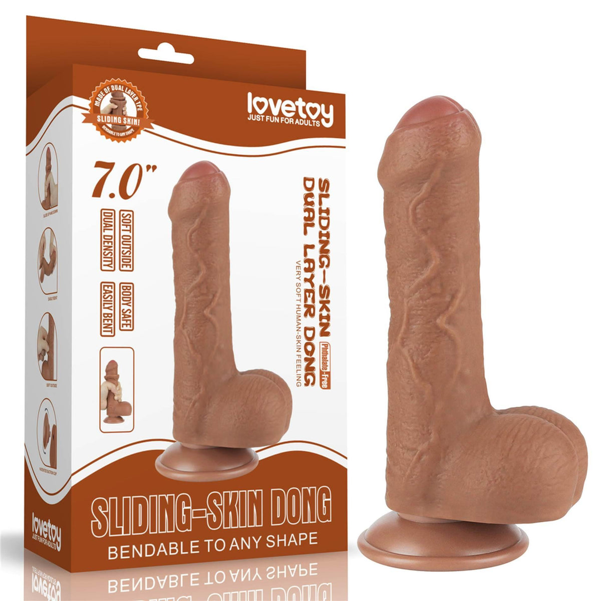 1-7'' Sliding Skin Dual Layer Dong Brown-1