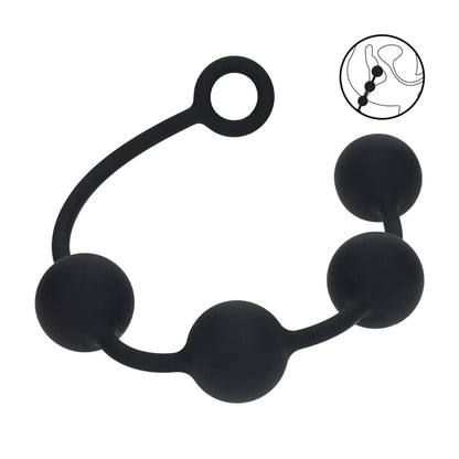 1-Kulki analne silikonowe Levelz XL 5cm czarne-1
