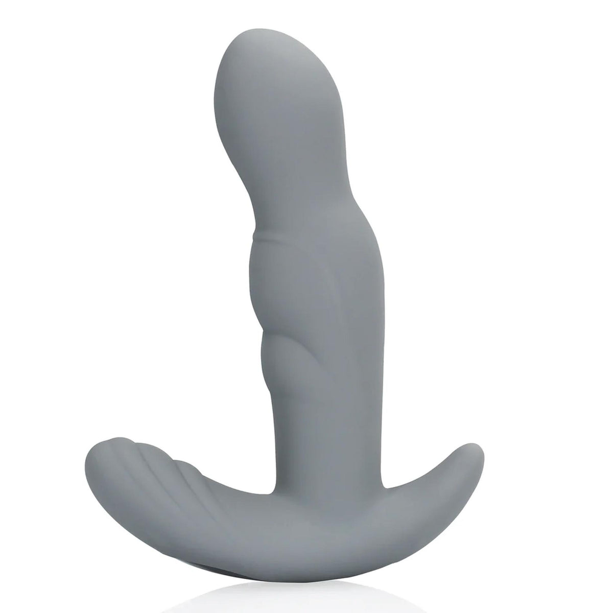 1-Silikonowy rotacyjny stymulator prostaty Loveline szary z pilotem 13 cm-1