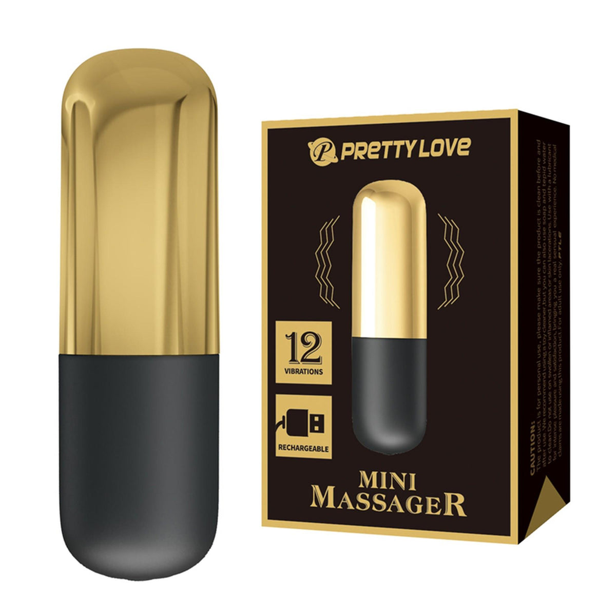 2-Mini wibrator Pretty Love złoty 12 funkcji-2