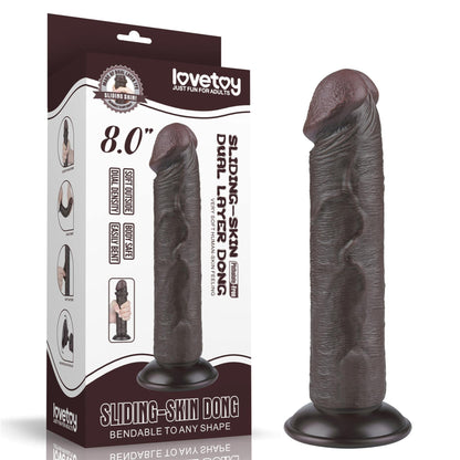 1-8'' Sliding Skin Dual Layer Dong Black-1