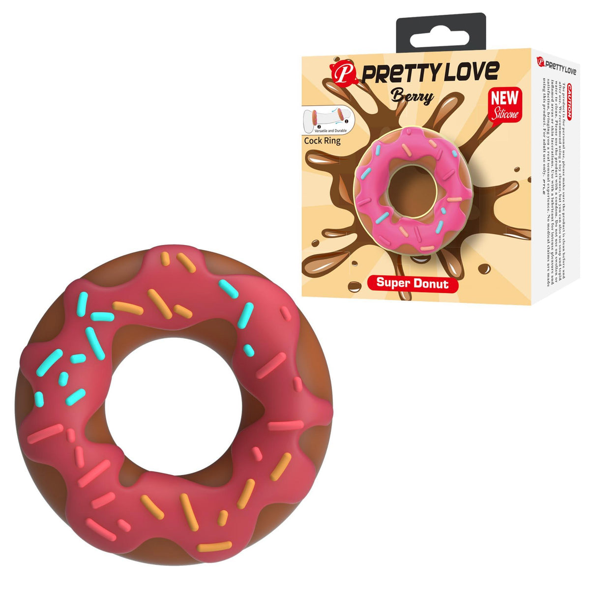 1-Pierścień erekcyjny supermiękki silikonowy pączek Pretty Love-1