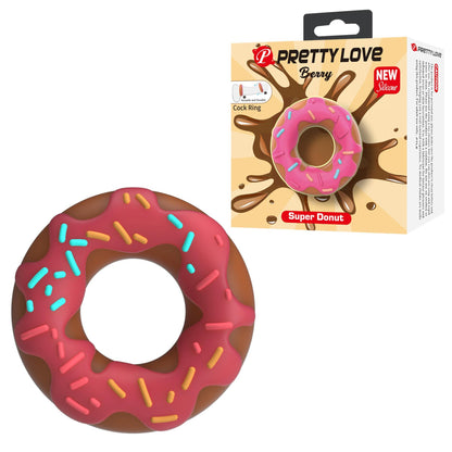 1-Pierścień erekcyjny supermiękki silikonowy pączek Pretty Love-1