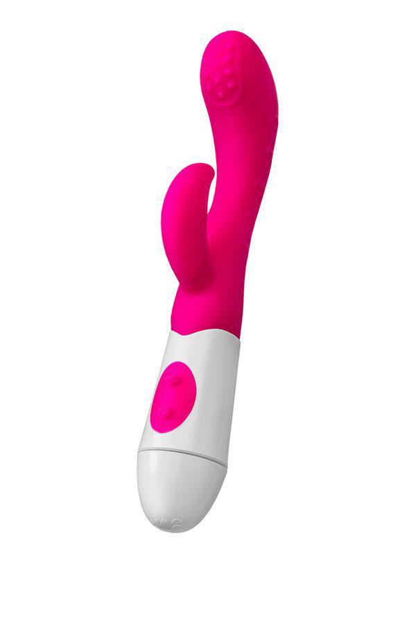 1-Wibrator króliczek Nessy A Toys silikonowy różowy 20 cm-1
