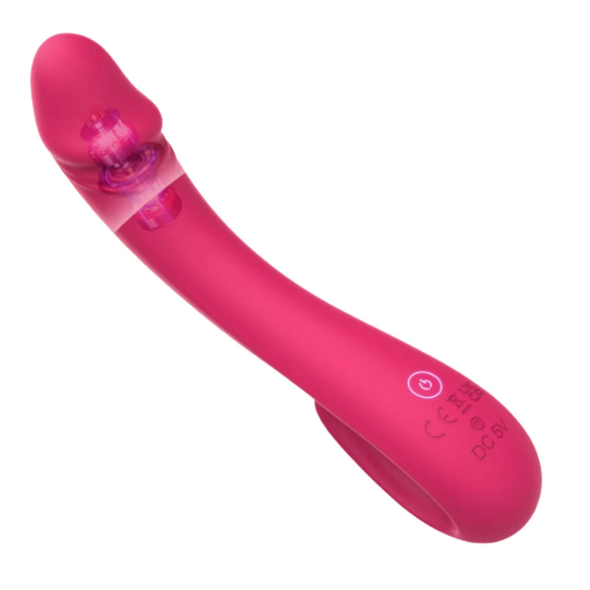 2-Wibrator punktu G Vibey elastyczny różowy USB 19 cm-2