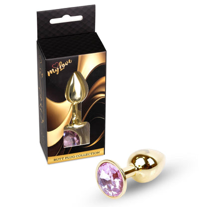 3-Złoty korek analny z diamentem MyLove Toys 7 cm-3
