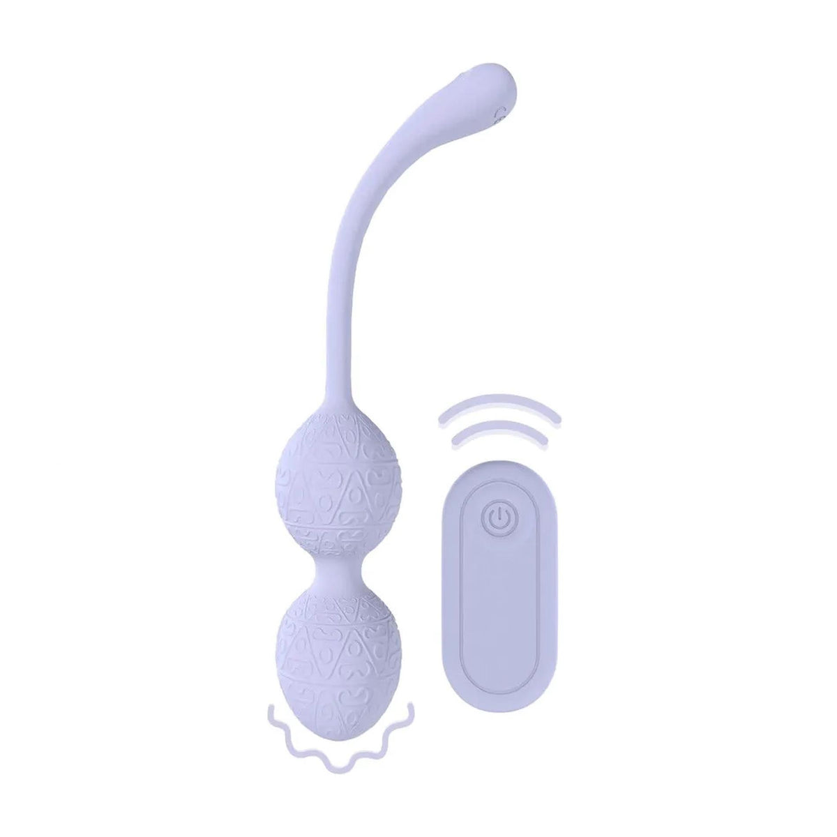 1-Kulki Kegla wibrujące Loveline lawendowe z pilotem 19 cm-1