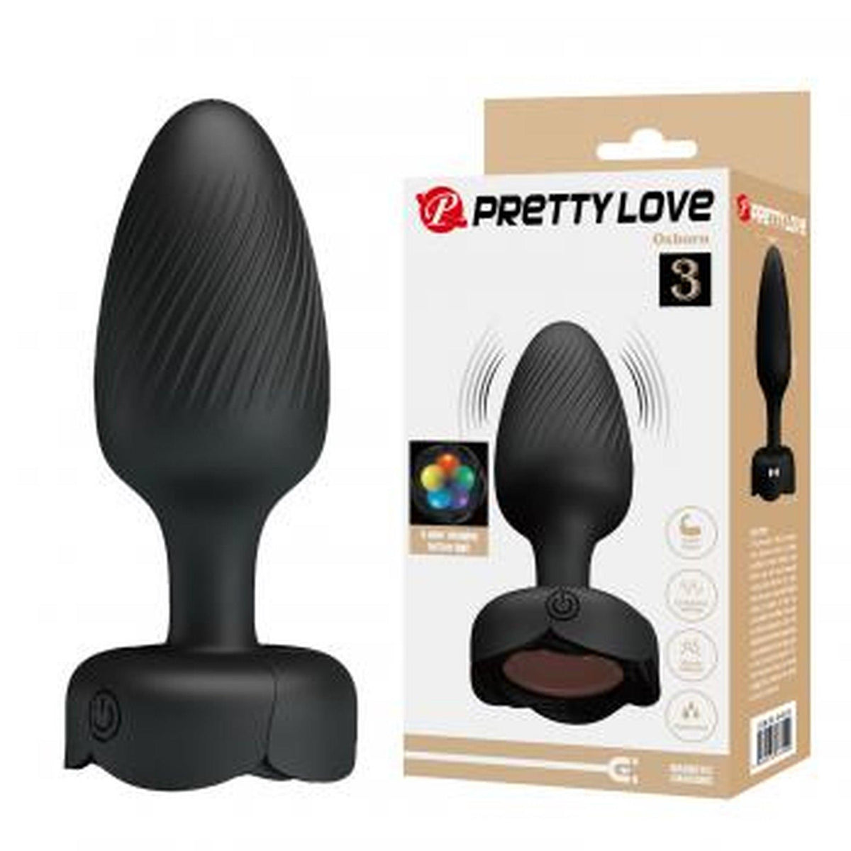 4-Korek analny wibrujący LED Pretty Love Osborn silikonowy-4