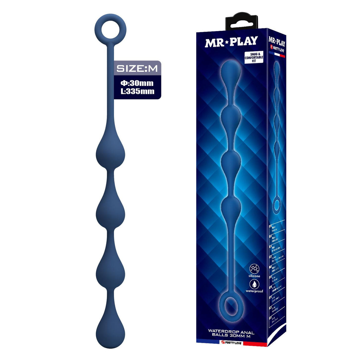 2-Kulki analne Waterdrop Mr Play silikonowe wodoodporne 33.5 cm-2