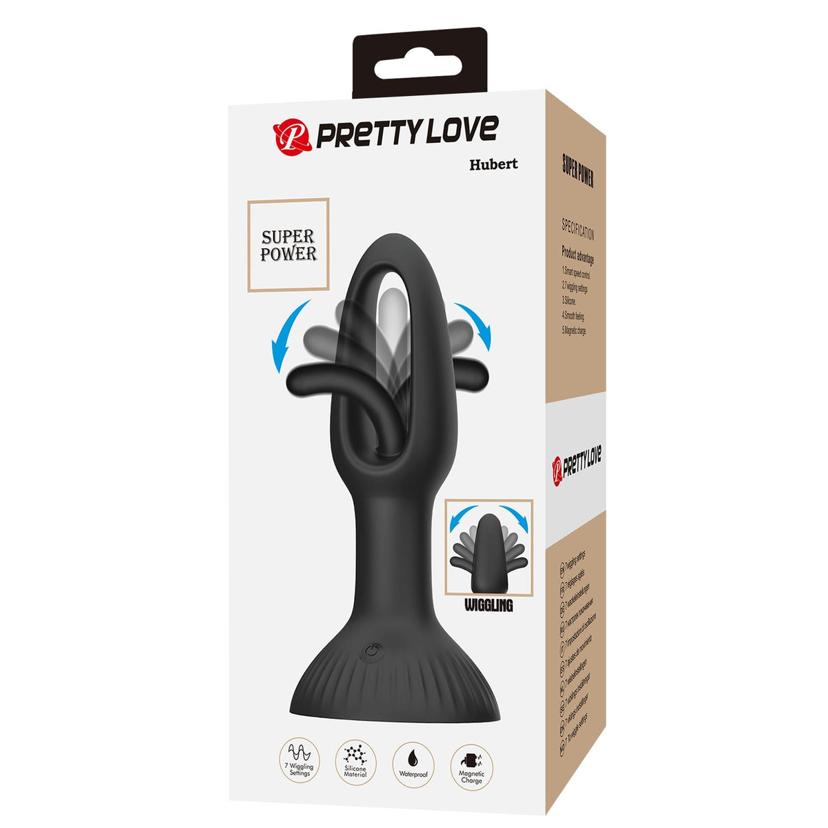 1-PRETTY LOVE - HUBERT, 7 wiggling settings, Silicone-1