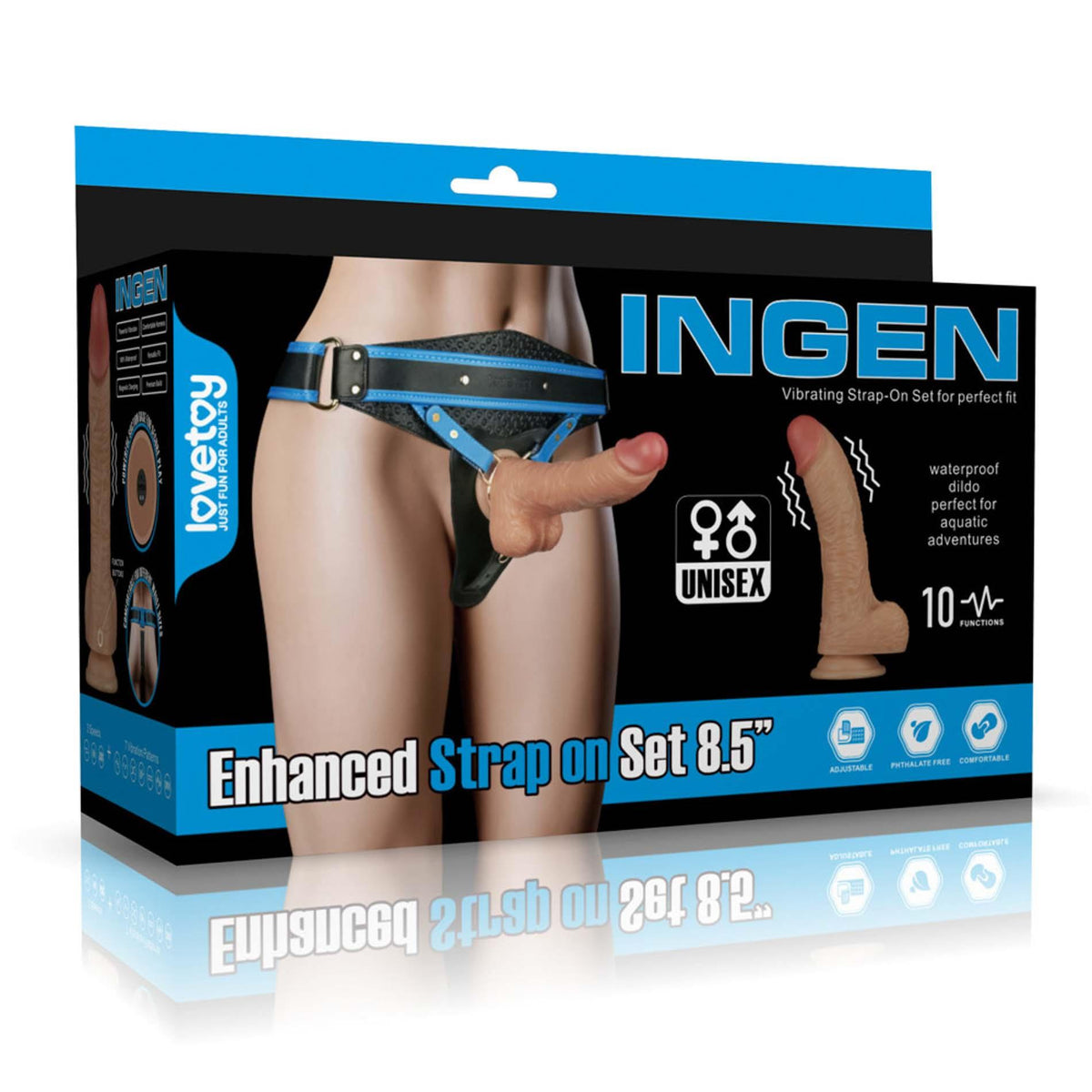 1-Vibrating Enhanced Strap on Set 8.5'' XS/S/M-1