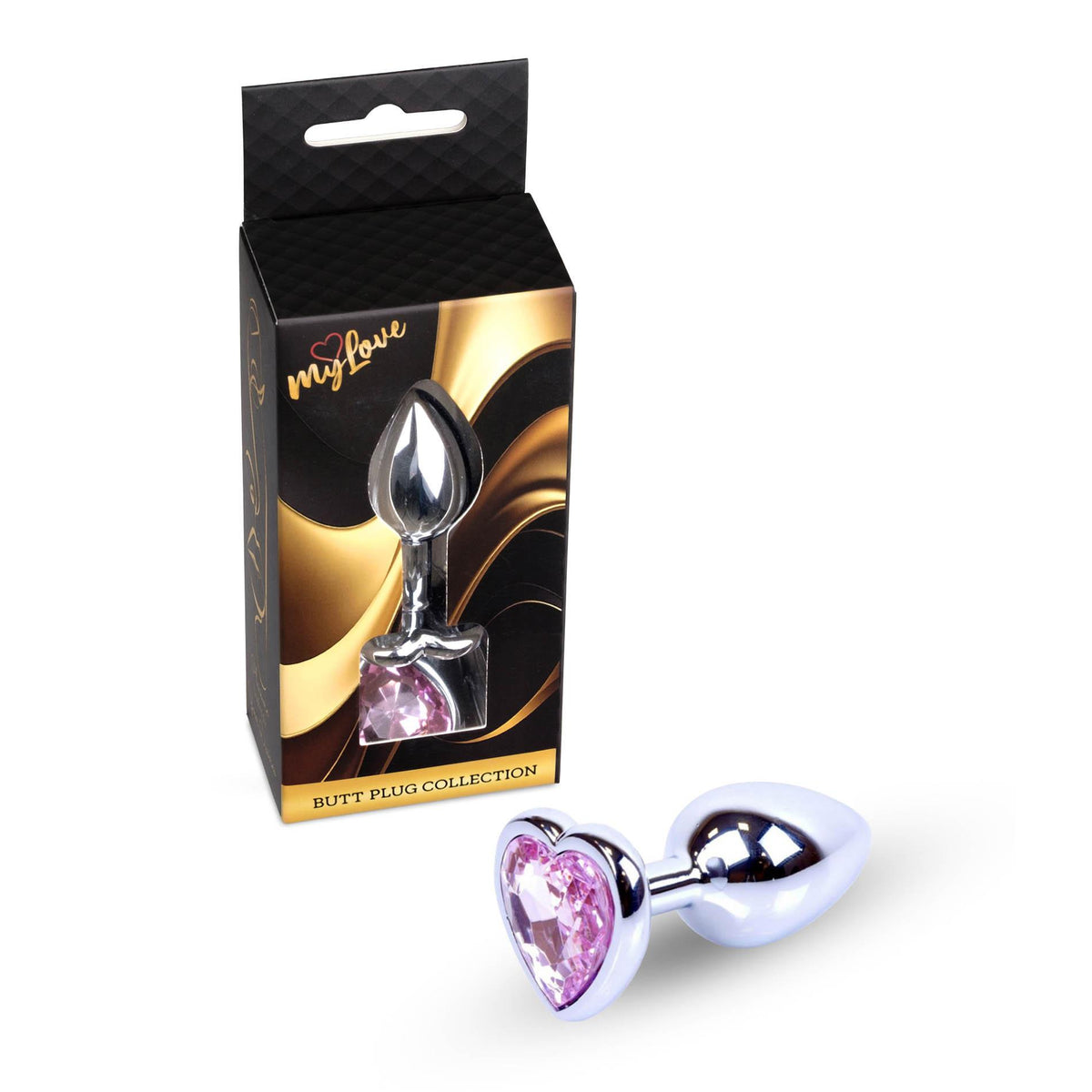 4-Biżuteria analna srebrne serce MyLove Toys 7 cm-4
