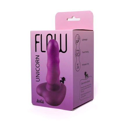 3-Dildo silikonowe Flow Unicorn Mini fioletowe-3