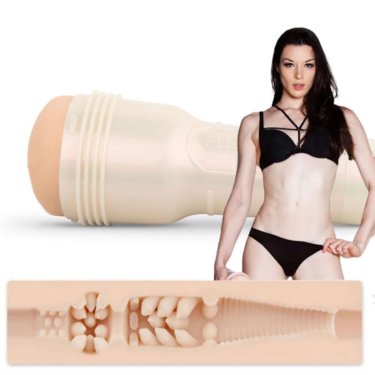 1-Masturbator Fleshlight Stoya Destroya beżowy 25 cm-1