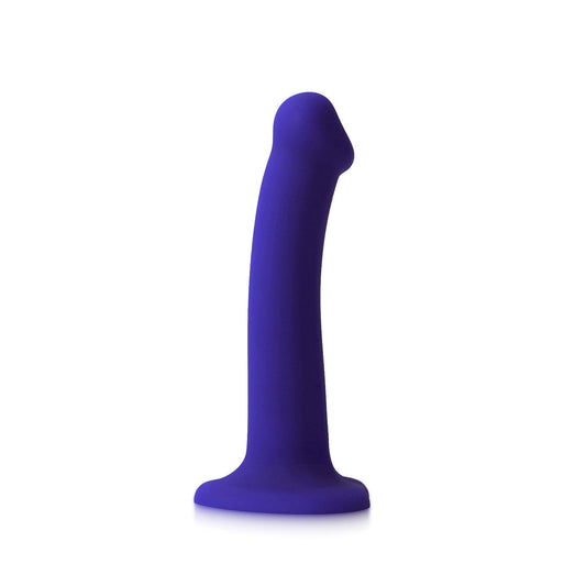 1-Dildo realistyczne LED fioletowe Straponme 18 cm M-1