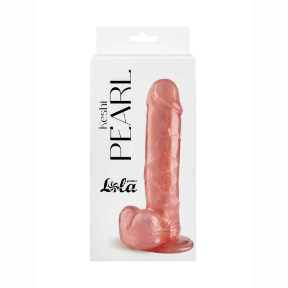 2-Dildo perłowe Pearl Mabe różowe 20,5 cm-2