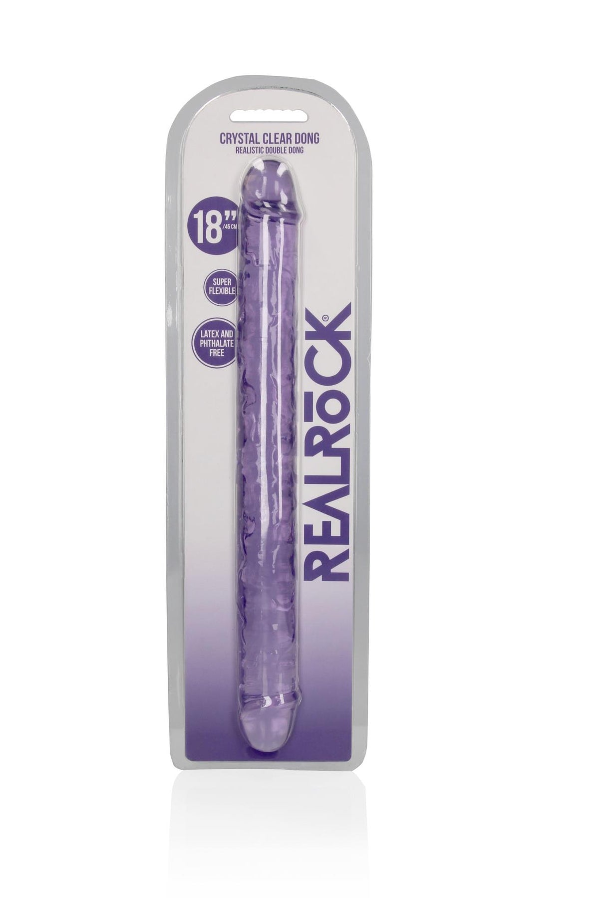 2-Podwójne dildo realistyczne RealRock przezroczyste 45 cm-2