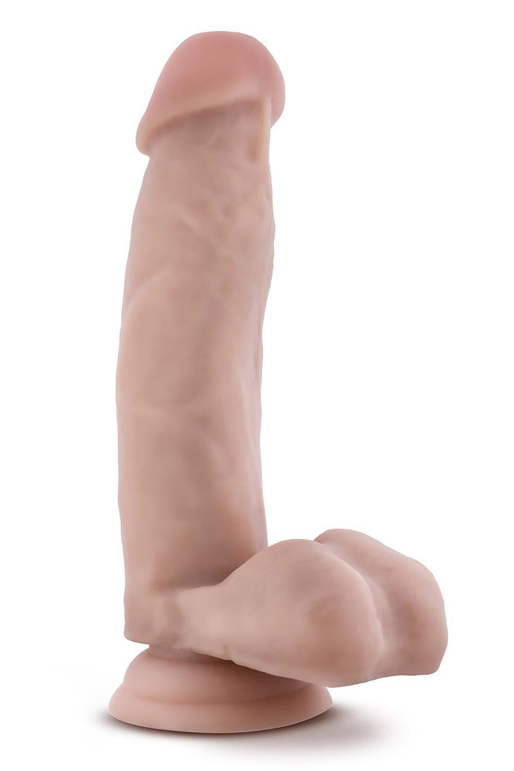 1-Dildo realistyczne Dr Skin Dr Mark 17 cm z jądrami beżowe-1
