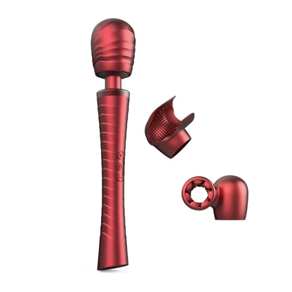 1-Masażer wibracyjny Man.wand Edgy czerwony silikonowy 30 cm-1