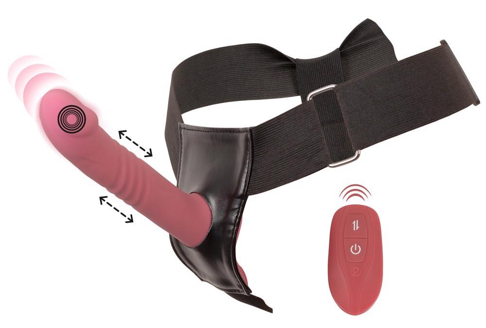 2-Wibrator strap on You2Toys Your różowy USB z pilotem-2