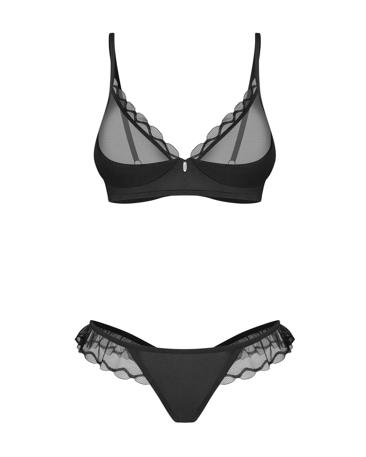 1-Transparentny komplet bielizny Stelisa czarny L/XL Obsessive-1