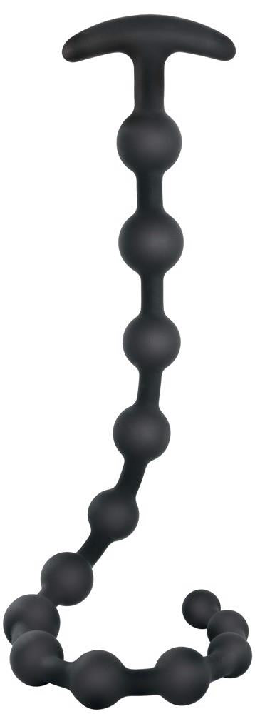 1-Black Velvets Anal Beads Silic-1