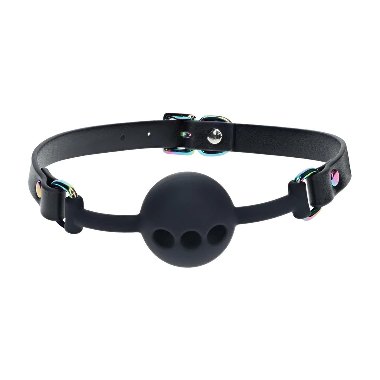 3-Venice Collection - Silicone Ball Gag - Black-3