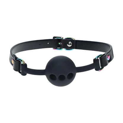 3-Venice Collection - Silicone Ball Gag - Black-3