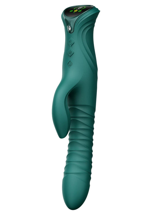 1-Wibrator króliczek ZALO Mose 2 z podgrzewaniem zielony 25,8 cm-1