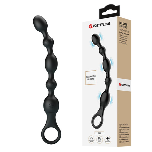 2-Wibrator analny koralikowy Pretty Love Van silikonowy 10 trybów USB-2