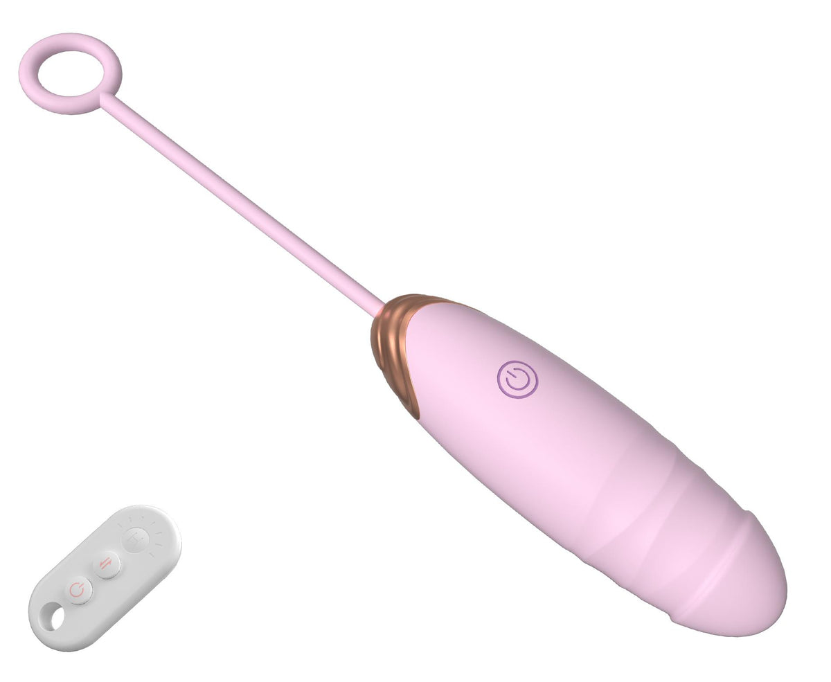 3-Vibrating Silicone Love EGG USB 7 vibration and thrust functions / Remote control Pink-3