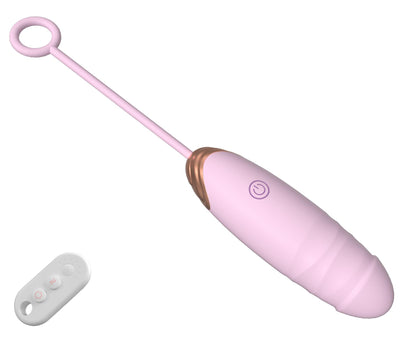 3-Vibrating Silicone Love EGG USB 7 vibration and thrust functions / Remote control Pink-3