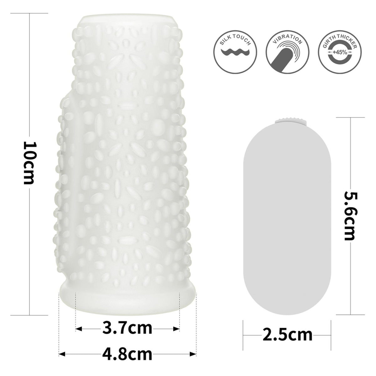 1-Vibrating Drip Knights Ring (White)-1