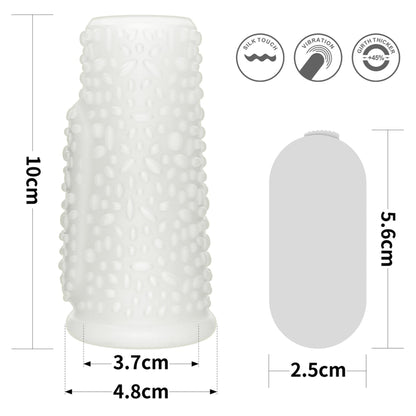 1-Vibrating Drip Knights Ring (White)-1