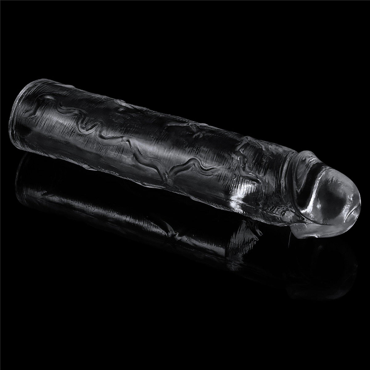 2-Flawless Clear Penis Sleeve Add 2''-2