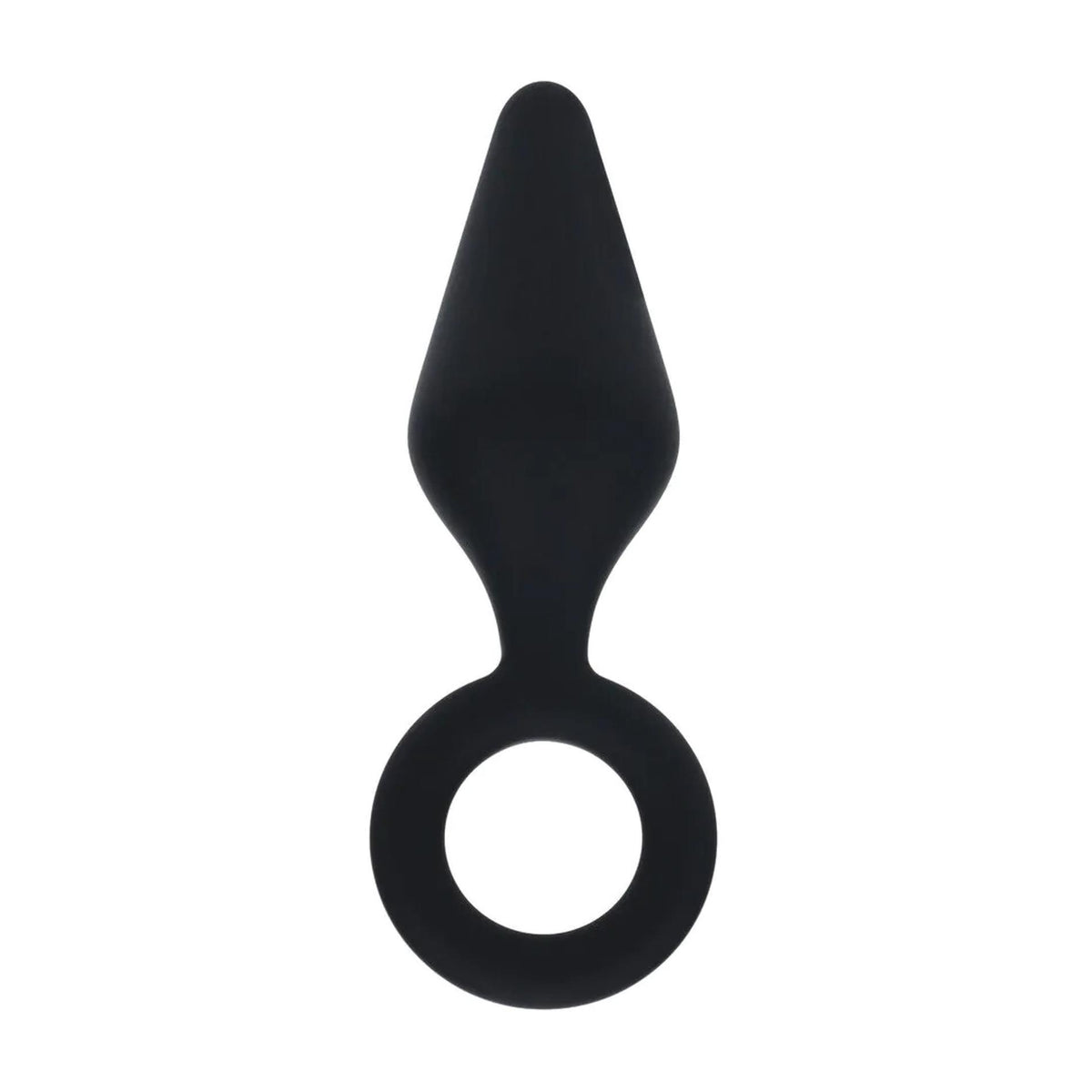 4-Silikonowy korek analny z pętlą Levelz M czarny 12 cm-4
