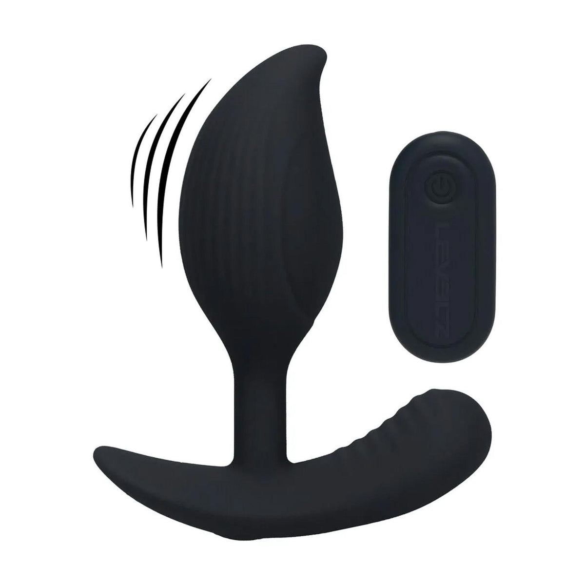 4-Korek analny wibrujący Levelz silikonowy z pilotem 10,6 cm czarny-4