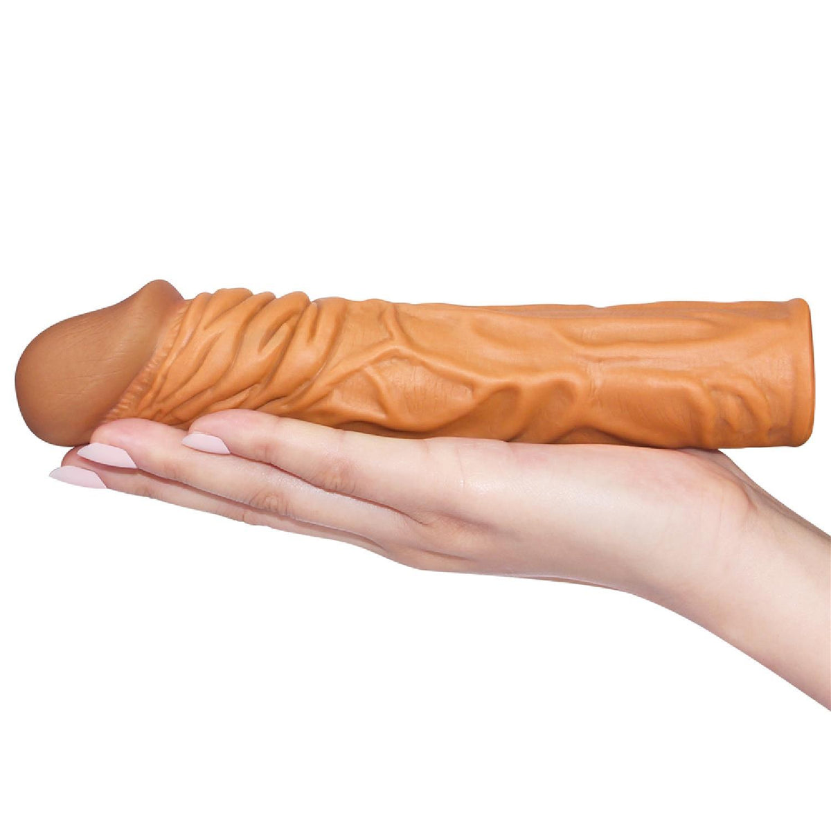 2-Add 2"" Pleasure X Tender Penis Sleeve Brown-2