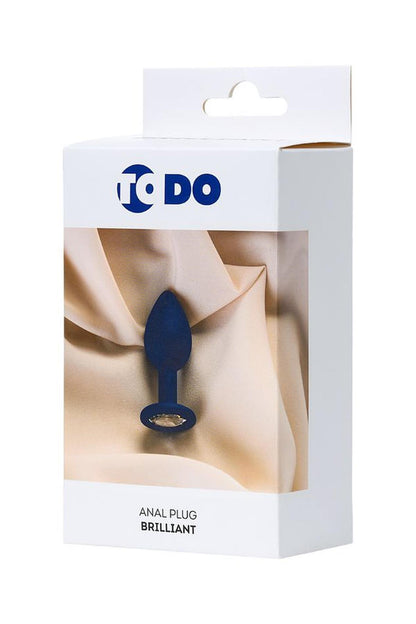 5-Korek analny miniaturowy ToDo Brilliant Blue niebieski 7 cm wodoodporny-5