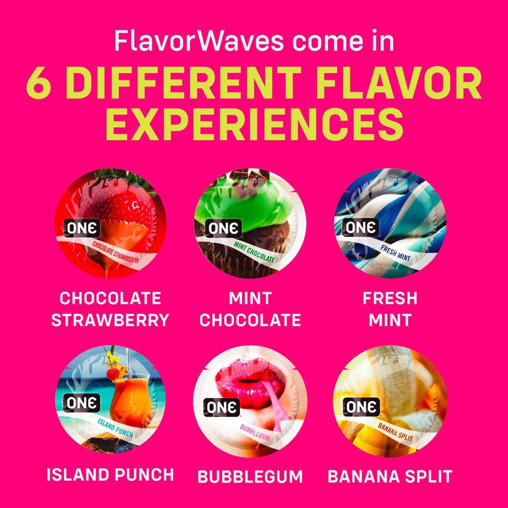3-Prezerwatywy smakowe ONE Flavor Waves 12 sztuk-3
