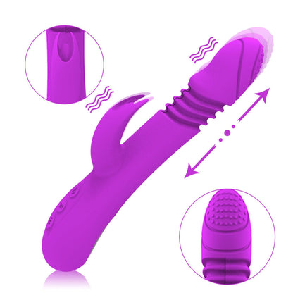 4-Wibrator króliczek Ella silikonowy podgrzewany posuwisty USB-4