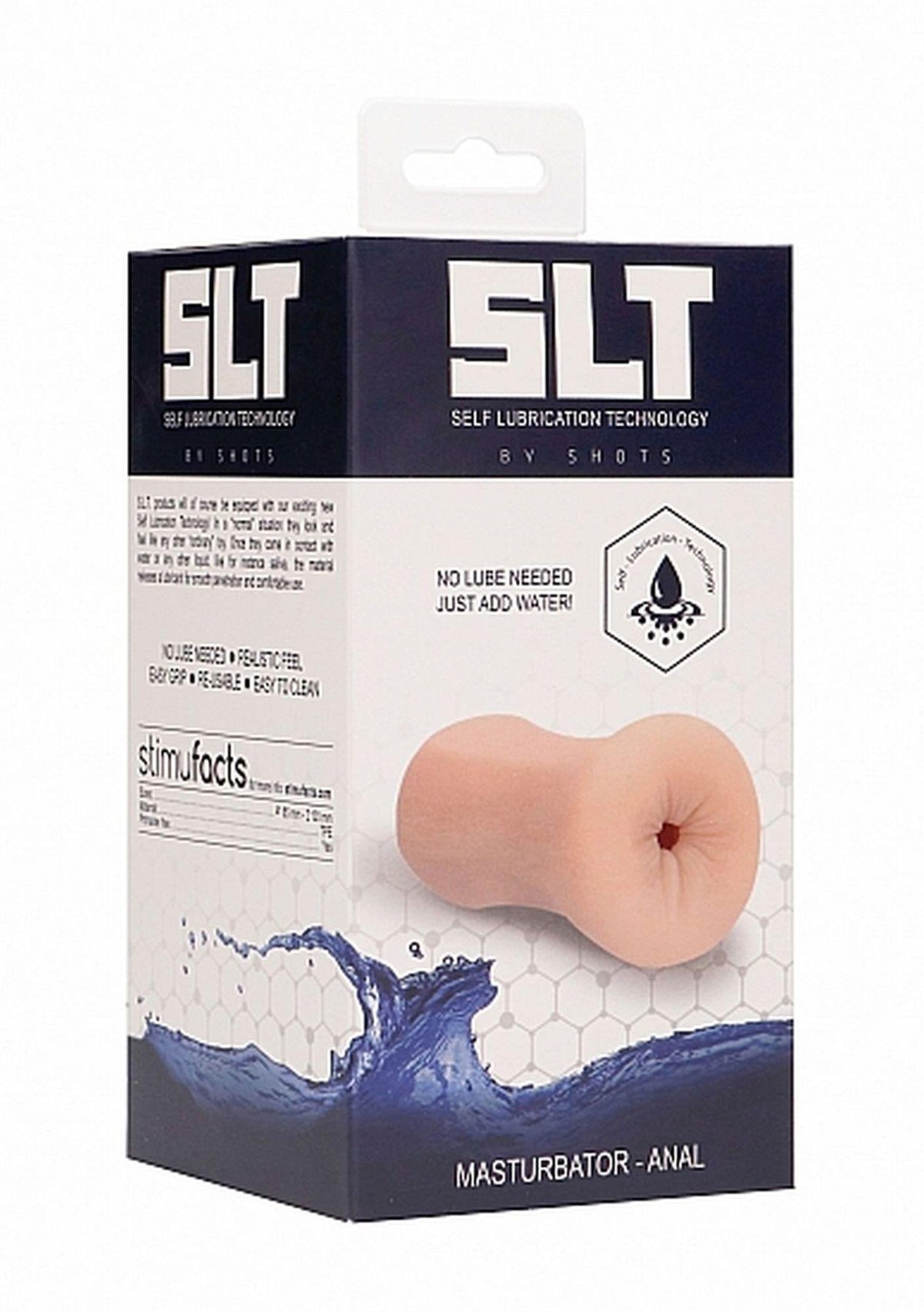 3-Masturbator analny samolubrykujący SLT cielisty TPE-3